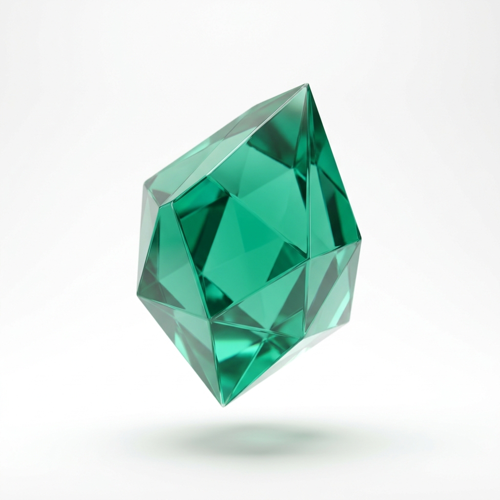 Abstract 3D investment crystal visual